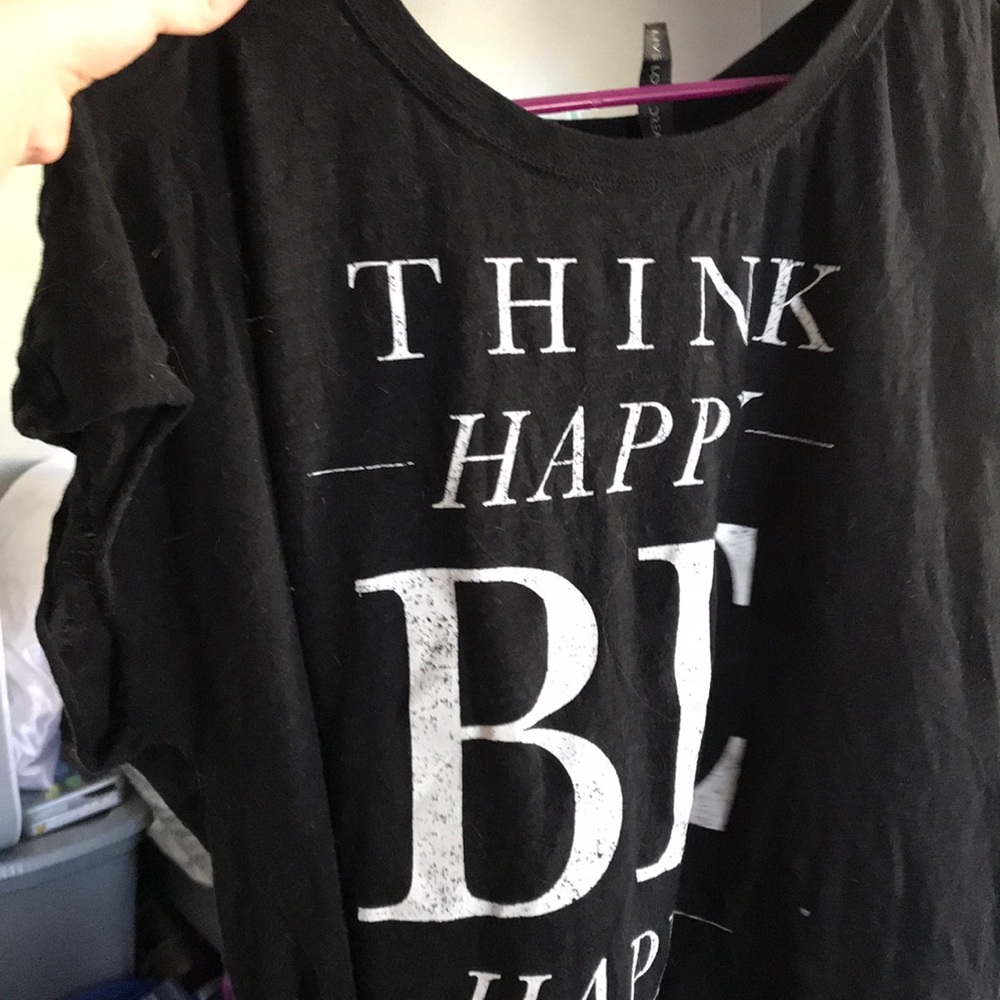 “Think happy be happy” tee